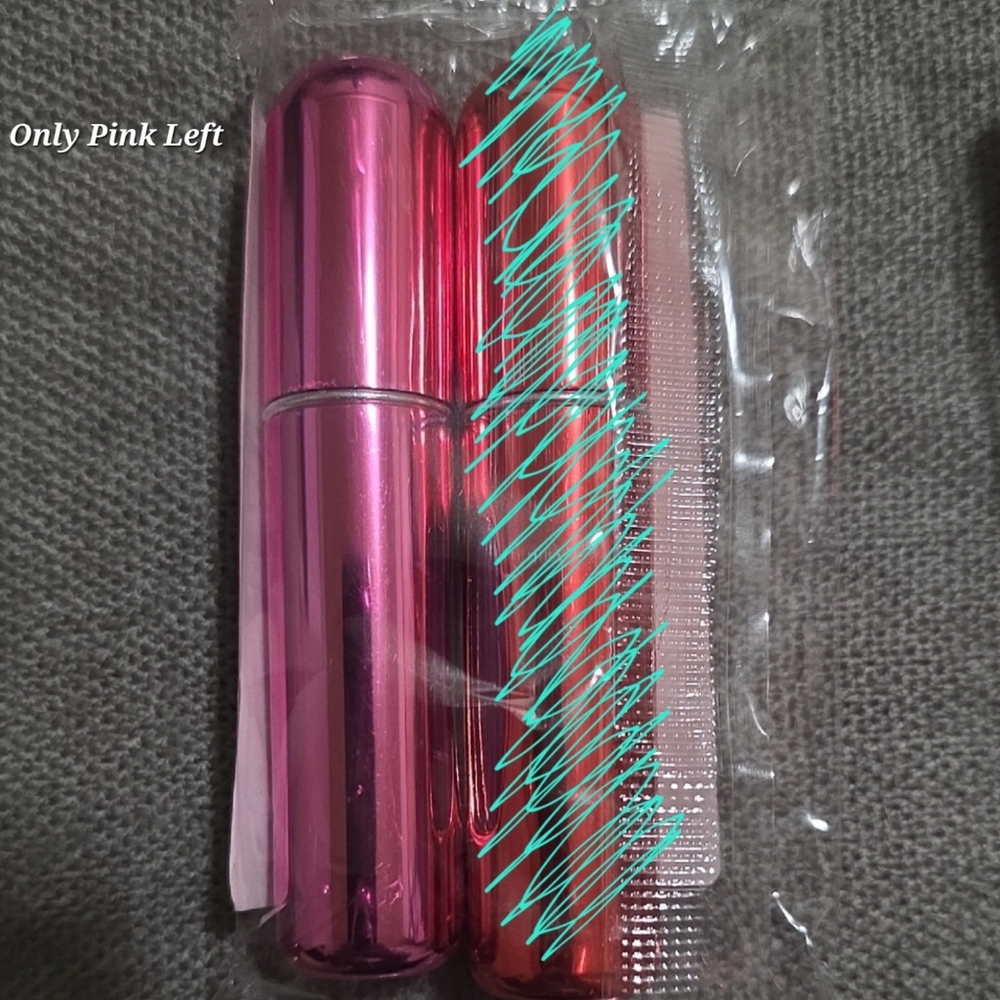 2/$10  Stylish Pink And Red Travel Size Refillable Perfume Bottles